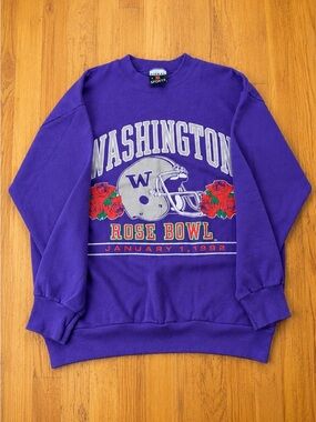 Rare Vintage Womens 1992 Washington Huskies Rose Bowl Football sweater size XL